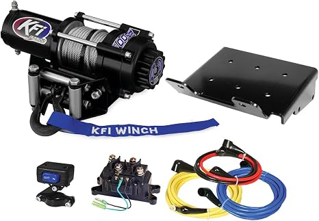 KFI Combo Kit - A2500-R2 2500 lb Winch & 100680 Winch Mount - Compatible/Replacement for 2008-2021 Suzuki LTA400F & LTF400F King Quad 400