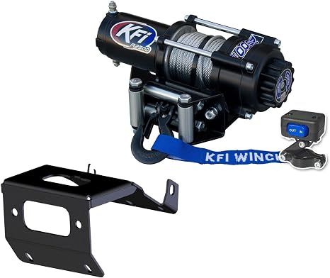 KFI 2500LBS Winch Kit - Winch Mount for 2014-2021 Compatible with Polaris 570 Compatible with Ranger Midsize 4x4