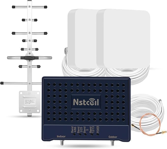 Cell Booster for Home, Up to 7000Sq. Ft,Cell Phone Booster for Rural Area with 2 Indoor Panel Antennas,Boosts 5G 4G LTE for All U.S. Carriers (Blue)