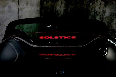 Wind Deflector for Pontiac Solstice Convertble 2006+, Wind Blocker with Solstice Text Logo, Multi-Color LED w Dimmer Remote, Bundle Price
