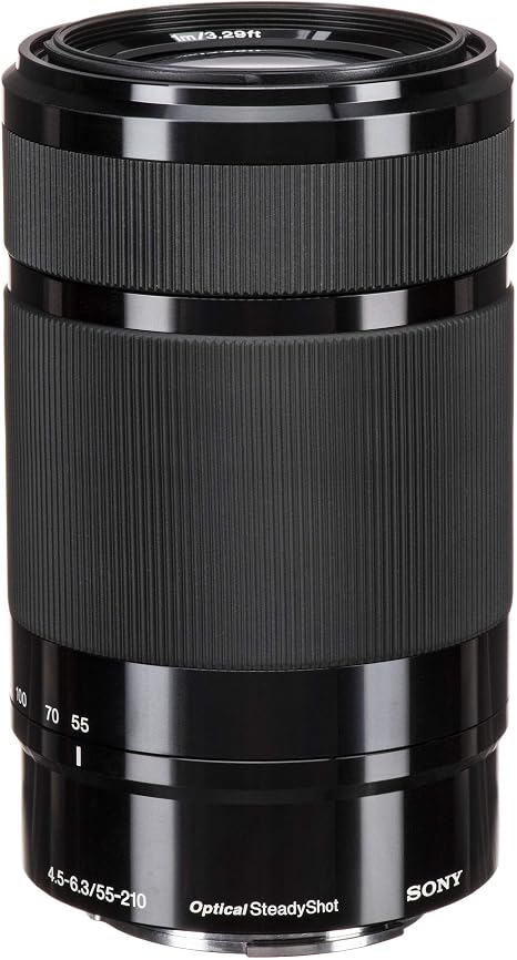 SONY E 55-210mm F4.5-6.3 Lens for SONY E-Mount Cameras (Black) (Renewed)
