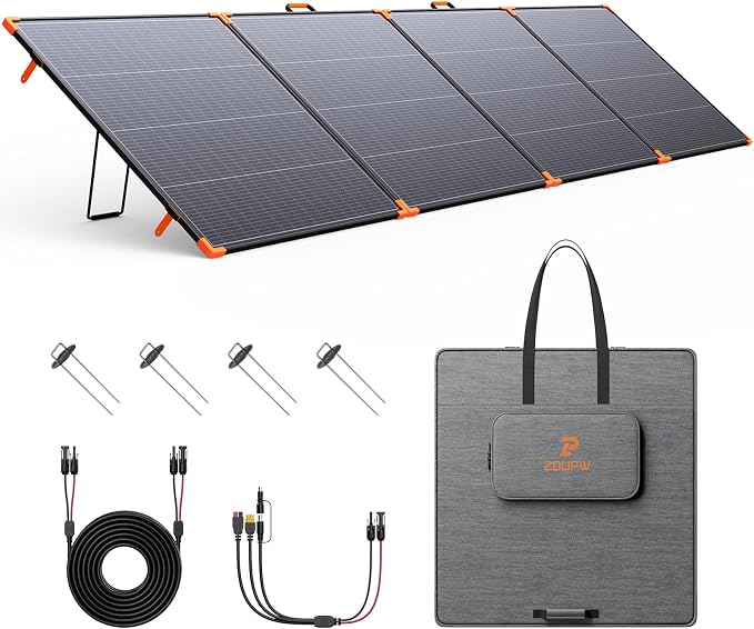 ZOUPW 480W Bifacial Portable Solar Panel N-Type 16BB for Power Station