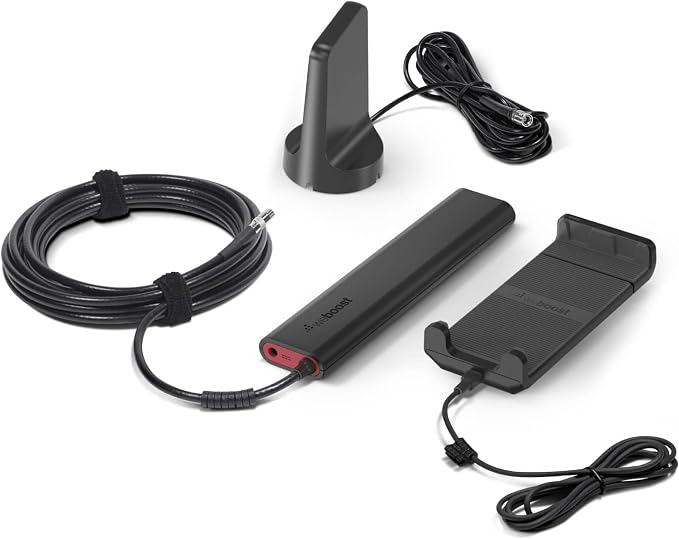 weBoost Drive Sleek - Model 470135R - Portable Signal Booster for Cars, SUVs, Trucks & Vans - 5G & 4G LTE Cellular Signal Booster for All US Carriers - Includes Booster & Antennas - FCC-Approved