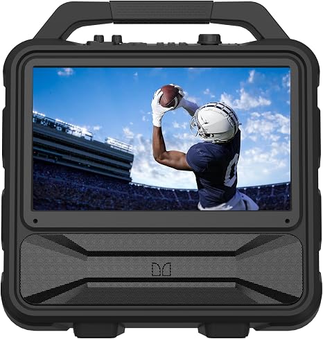 Monster Vision 2 | Portable Entertainment System with 15.6" 1080p Display & 100W Speakers | up to 30 Hours of Playtime | Dual HDMI Ports | Includes USB-C to HDMI Cable | ATSC Tuner for Portable TV use