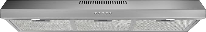 FIREGAS 36 inch Under Cabinet Range Hood, 300CFM Stainless Steel Vent Hood