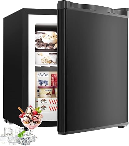 Feelfunn 1.1 Cu.ft Mini Freezer, Small Upright Freezer, Black