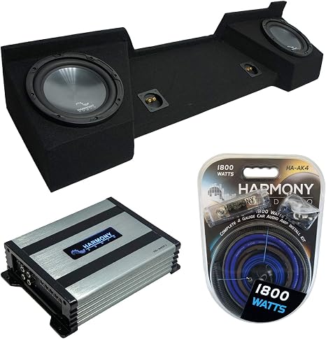 Harmony Audio R124 Dual 12" Sub Box with Amp Fits 07-13 Chevy Silverado