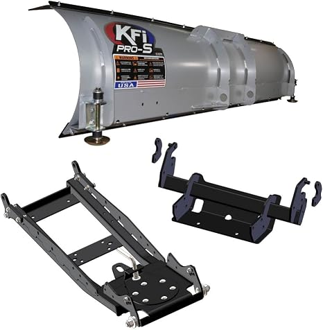 KFI UTV 72" Snow Plow Kit, Steel Blade, Compatible with Polaris Ranger 1000 Glacier Mount System (106345)