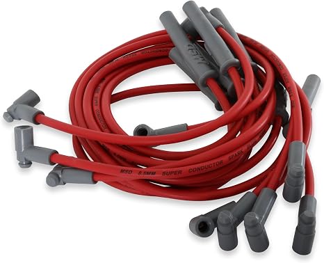 MSD 35389 Super Conductor Spark Plug Wire Set, Red