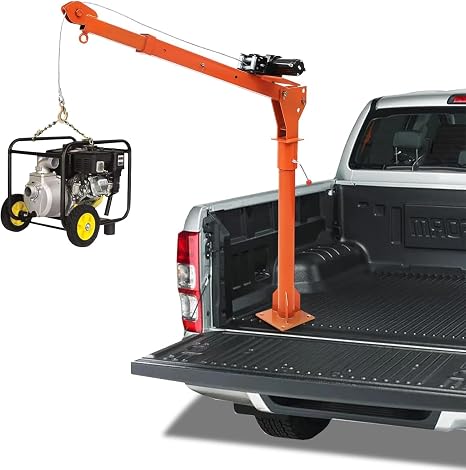 1100 LBS Electric Truck Bed Crane with 3500 LBS Winch 360° Swivel