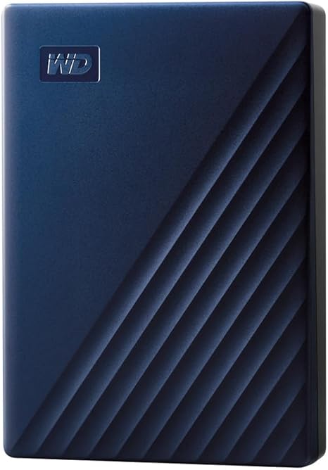 WD 5TB My Passport for Mac, Navy, Portable External Hard Drive with backup software and password protection, USB 3.1/USB 3.0 compatible - WDBA2F0050BBL-WESN