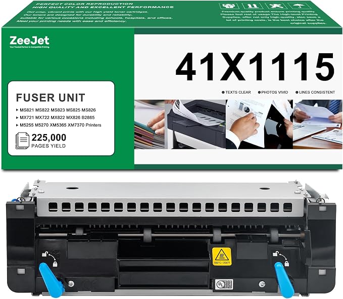 41X1115 Fuser Kit - 110V Replacement for Lexmark 41X1115 Fuser Maintenance kit for MS821 MS822 MS823 MS825 MS826 MX721 MX722 MX822 MX826 B2865 M5255 M5270 XM5365 XM7370 Printer