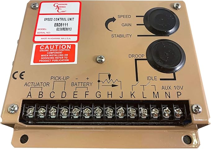 ESD5111 |100% GAC Original | Analog Speed Control | Designed to Control Engine Speed with Fast and Precise Response to Transient Load Changes | Reliable and Easy to Operate