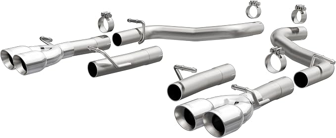 MagnaFlow Performance Exhaust System 19218: Axle-Back, Race Series, Compatible with 2015-2023 Dodge Challenger, Quad Split Rear Exit Style