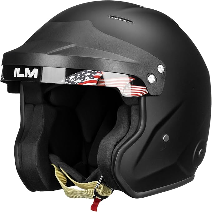 ILM Snell SA2025 Open Face Auto Racing Helmets Lightweight Fiberglass Helmet for Men and Women Model R95