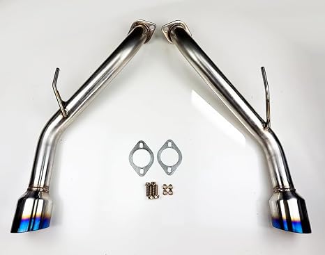 Dual Walled 4" Burn Tips Stainless Axle Back Muffler Exhaust for Infiniti Q50 2014-2024