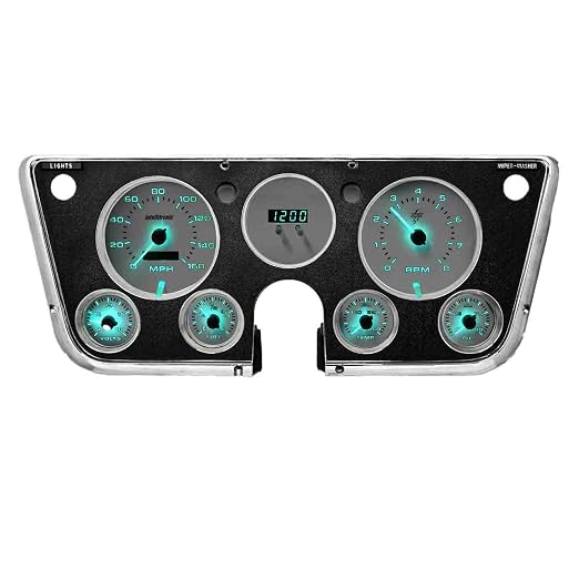 1967-1972 Chevy C10 Pickup Truck Analog Gauge Panel Dash Instrument Cluster Upgrade (Teal)