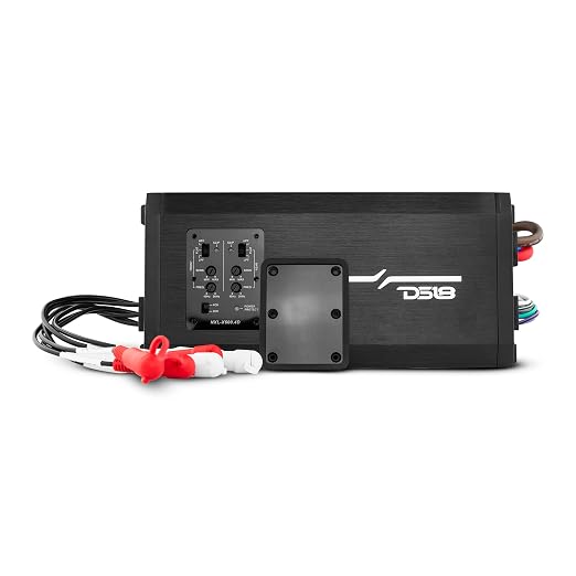 DS18 NXL-X600.4D 4-Channel Marine Amplifier - Compact Class D Full-Range IP67 Waterproof Amp 4 Ohms 150x4 RMS 1600W Great for Boats, Motorsports, Motorcycles, and All Elements Applications (Renewed)