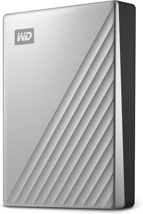 WD 5TB My Passport Ultra for Mac Silver, Portable External Hard Drive, backup software with defense against ransomware, and password protection, USB-C and USB 3.1 - WDBPMV0050BSL-WESN
