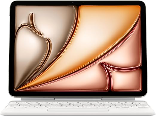 Apple Magic Keyboard: Keyboard and Case for iPad Air 11-inch (M2, M3, and M4) and iPad Air (4th and 5th Generation), US English — White | Includes Magic Keyboard and 1 year warranty for typing, navigation and protection