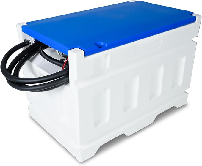 48 Gallon Portable Diesel Exhaust Fluid DEF Tranfer Tank with 12V DC 10GPM Electric Pump, Auto Fueling Nozzle, 13FT Hose, Lockable Lid