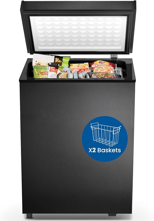 Electactic Compact Chest Freezer 3.0 Cubic Feet, Black