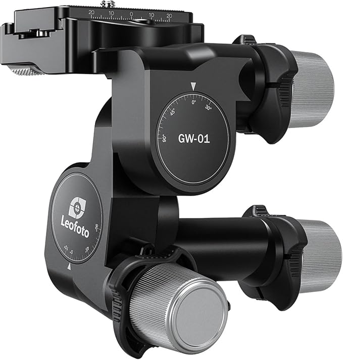 LEOFOTO GW-01 Geared 3-Way Ball Head with Arca Swiss Compatible Plate