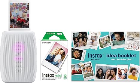 Fujifilm Instax Mini Link 3 Smartphone Photo Printer Bundle, Clay White