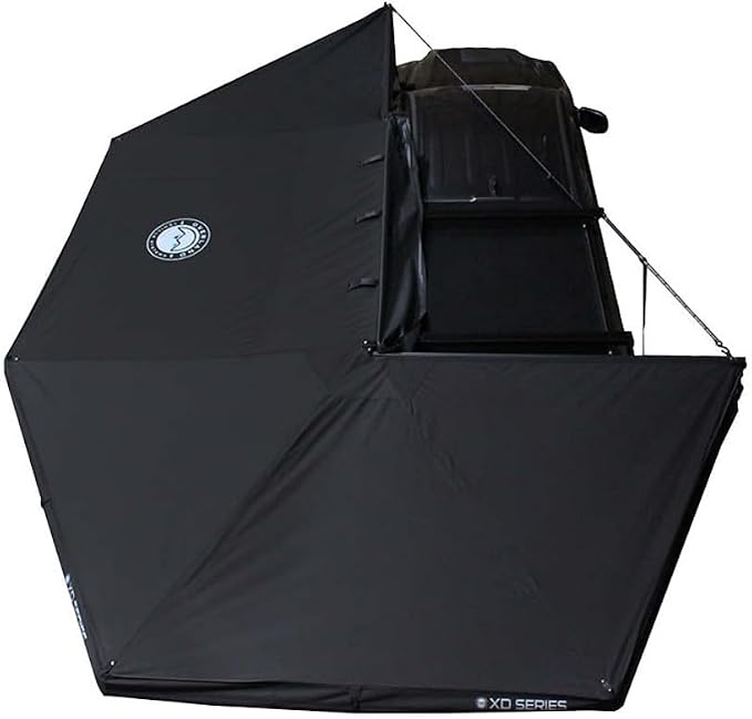 Overland Vehicle Systems - XD Nomadic 270 - Awning Wall 1 W/Black Out, Driver Side, Grey Hex, Black Trim W/Storage Bag