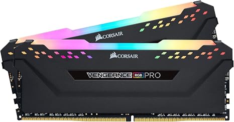 CORSAIR Vengeance RGB PRO DDR4 RAM 32GB (2x16GB) 3200MHz CL16-20-20-38 1.35V Intel AMD Desktop Computer Memory - Black (CMW16GX4M2C3200C16)