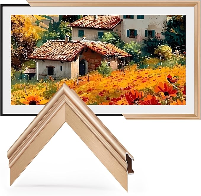 TV Frames 55" Deco Only for Samsung The Frame TV and Pro TVs (Fits 2021-2026, LS03A, LS03B, LS03C, LS03D, LS03FA, LS03FW, LS03HE, LS03HW), Alloy Bezel Modern & Minimalist Styles, Easy Installation, Interchangeable Bezels for Home Decor