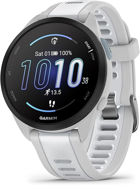 Garmin G010-N2863-21 Forerunner 165, GPS, Mist Grey/Whitestone, WW - Certified Refurbished