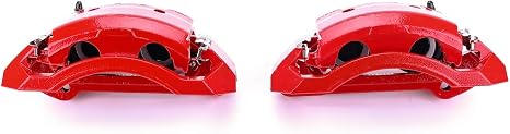 PowerStop Front Red Powder Coated Brake Caliper Pair for Dodge Ram 2500 2000-02 | Dodge Ram 3500 2000-02 - High-Temp Brake Caliper Upgrade, S4746