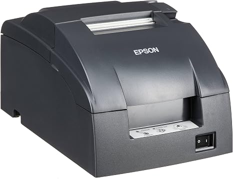 Epson TM-U220B Dot Matrix Compact POS Impact Receipt and Kitchen Label Printer - DK Port and Ethernet Connectivity - Print Speeds up to 6.0 lps, 4 Lines Per Second, Auto-Cutter, MPOS