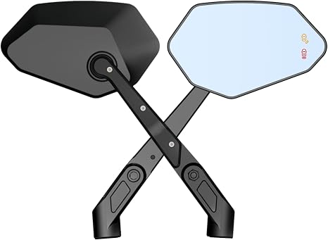 AlienRider M7PRO Motorcycle Blind Spot Detection System, 77GHz Radar with Rearview Mirrors, BSD LCA RCW Alerts, Visual LED Warning, IP67 Sensor, 8-16V Motorcycle Safety Assist