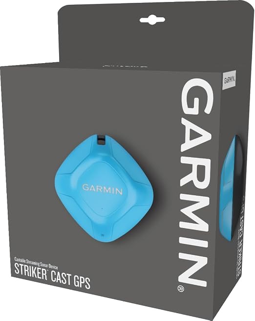 Garmin Striker Cast, Castable Sonar with GPS, Pair with Mobile Device and Cast from Anywhere, Reel in to Locate and Display Fish on Smartphone or Tablet (010-02246-02) | GPS, Pair with Mobile Device, Cast from Anywhere, Reel in to Locate, Display Fish on