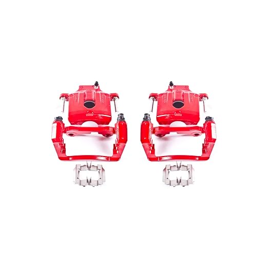 PowerStop Rear Red Powder Coated Brake Caliper Pair for Buick Rainier 2004-07 |Chevrolet SSR 2003-06 |Trailblazer 2002-09 |Trailblazer EXT 2002-06 - High-Temp Brake Caliper Upgrade, S4804