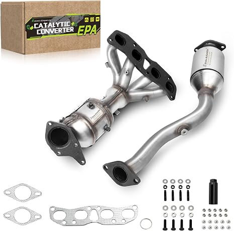 Front and Rear Catalytic Converter Compatible with Nissan Rogue 2008 2009 2010 2011 2012 2013, Rogue Select 2014 2015 2.5L L4 Catalytic Convertor EPA Compliant