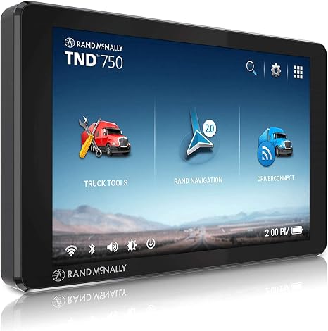 Rand McNally TND 750 7-inch GPS Truck Navigator with Built-in Dash Cam, Easy-to-Read Display and Custom Truck Routing (Renewed)