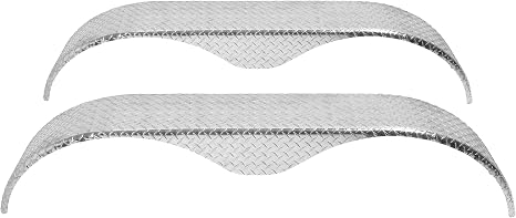 ECOTRIC Pair Diamond Plate Tandem Aluminum Teardrop Tread Plate Cargo