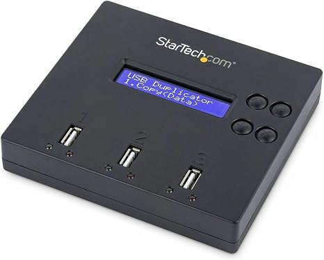 StarTech 1:2 Standalone USB Flash Drive Duplicator Eraser, 1.5GB/min, LCD