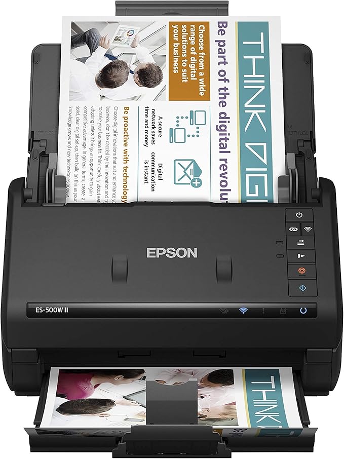 Epson Workforce ES-500W II Wireless Color Duplex Desktop Document Scanner