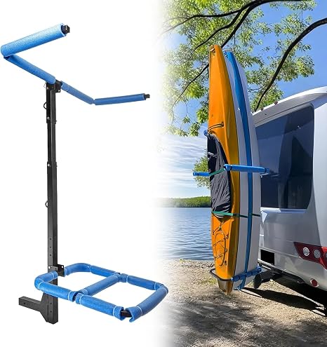 RV Kayak Rack for Camper, Vertical Kayak Hitch Rack Carrier