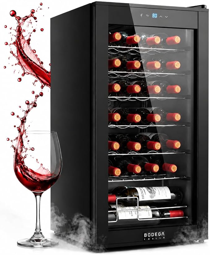 BODEGA COOLER 28 Bottle Wine Fridge, Cooler for Kitchen, Office, Room & bar