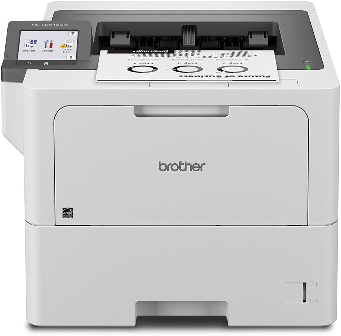 Brother HL-L6310DW Enterprise Monochrome Laser Printer with Low-Cost Printing, WirelessNetworking, and Large Paper Capacity, Works with Alexa