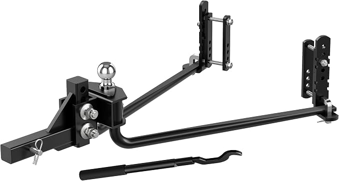 Weight Distribution Hitch with Sway Control, 10000 lbs Max Towing & 1000 lbs Max Tongue, Weight Distributing Hitch Kit, 2-Inch Shank, 2-5/16-Inch Ball