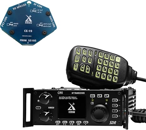 [with CE-19] Xiegu G90 HF Radio 20W SSB/CW/AM/FM SDR Structure with Built-in Auto Antenna Tuner
