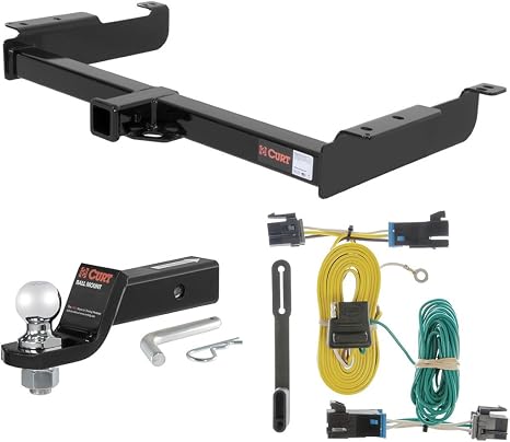 CURT 13040 55540 45036 Class 3 Trailer Hitch Tow Package with 2" Receiver fits 2003-2026 Savana Express 2500 3500 and 2003-2014 Savana Express 1500 | Resists Rust, Chipping & UV Damage