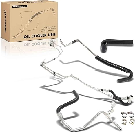 A-Premium Inlet & Outlet Transmission Oil Cooler Line Hose Assembly
