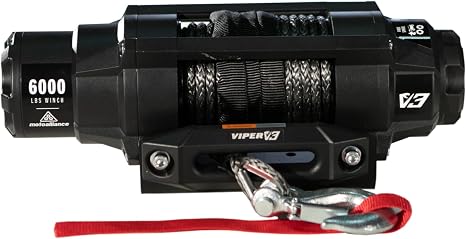 VIPER V3 6000lb ATV/UTV Widespool Waterproof Winch w/Black Synthetic Rope